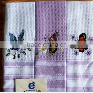 Hotel Restaurant Victualing House , Dining Room 100% Cotton Waffle Embroidery Dish Towels thumbnail-1