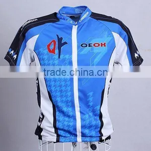 Customized Fashion Blue Cycling Wear Cycling Tshirt thumbnail-2