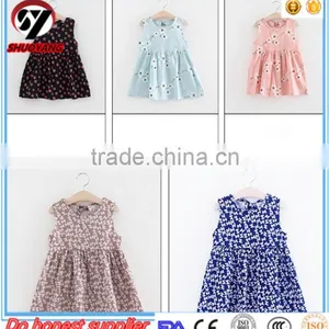 Fashion Girls Linen Kids Sleeveless Lace Boutique Dress thumbnail-6
