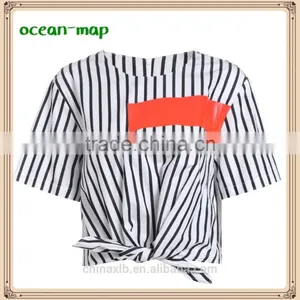 2016 Good Quality Promotional Custom Design Long-sleeved Cheap Plain Cotton Fabric Blank Black White t Shirt Women Quality thumbnail-2