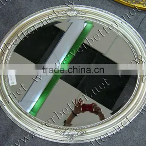 Silver Luxury Handmade Ornate Classics Wooden Oval Mirror thumbnail-1