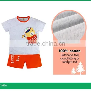 Lovely Bear Short Sleeve 2pcs Children Wear Baby Clothes Set for Summer thumbnail-2