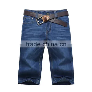 2016 Hot Style Men Short Denim Jjeans Blue Shorts Half Pants thumbnail-3