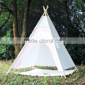 ShiJ Manufacturer Pink Round Door Party Beach Teepee Tipi Tent thumbnail-1