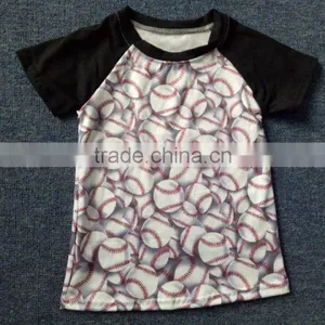 Kids Raglan Baseball Shirt Wholesale Baby Clothes Long/Short Sleeve T Shirt thumbnail-2