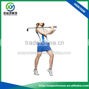 2016 Anti-shrink Blue Color Sport Polyester Jersey Golf Skirt for Women thumbnail-1