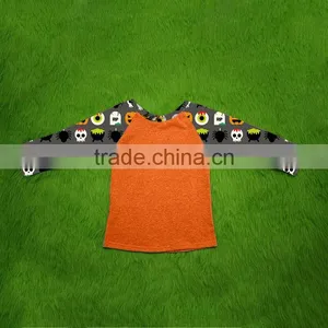 Wholesale Halloween Raglan Baby Girl Cotton Shirt Kids Long Sleeve Clothes Shirt Boutique Children Girl Halloween Raglan Fall thumbnail-1