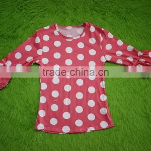 Bokun Factory Custom Made Women Clothing Polka Dots Pattern Blouse Mom and me Summer Shirts thumbnail-5