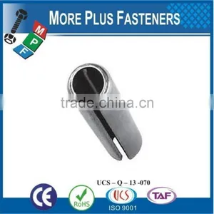 Made In Taiwan Clear Zinc Finish Steel Stainless Steel Black Steel Slotted Spring Pin thumbnail-5
