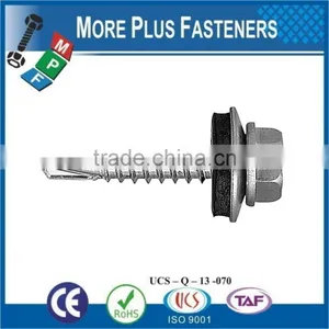 Made in Taiwan Stainless Steel Hex Washer Head Sheet Metal Self Drilling Screw thumbnail-5