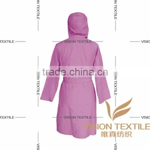 Hooded Microfiber Travel Bathrobe thumbnail-1