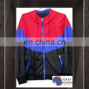 Custom Design Hot Sales Outdoor Waterproof Zip Plain Contrast Color Women Track Windbreaker thumbnail-1