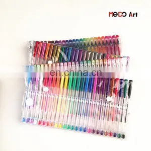 High Quality 100 Coloring Gel Pen Set Standard Neon Glitter Metalic Milky Gel Pen Set thumbnail-3