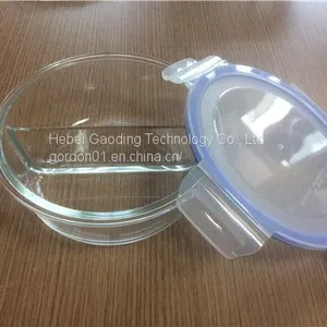 Glass Food Container With Two Compartments thumbnail-1