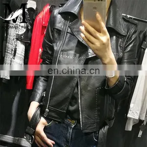 Italian Soft Jacket Genuine Lambskin Leather Slim Leather Jacket Woman Color thumbnail-1