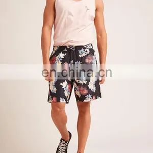 New Style Wholesale Summer Floral Print Swim Trunks Men thumbnail-4