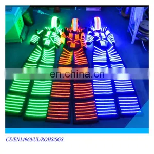 16 Colors Changing LED Robot Costume With LED Helment thumbnail-1
