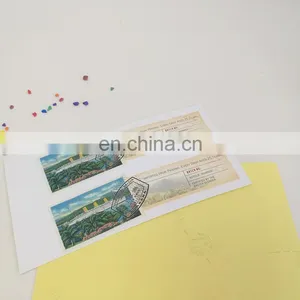China Factory Wholesale Custom Removable Tourism Entrance Ticket Self Adhesive Sticker for Traveler Mailing thumbnail-4