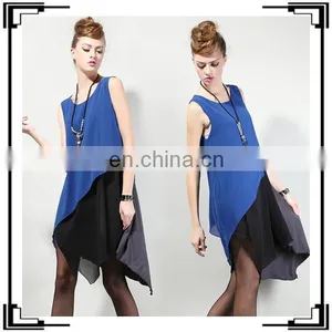 New Arrival Summer Fashion Sleeveless Chiffon Women Dress thumbnail-1