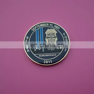 Remembrance 9.11 Enamel Metal Challenge Coin With Epoxy thumbnail-1