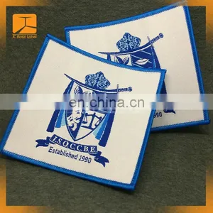 Cheap Woven Patch / Cheap Sewn-on Patches / Woven Badge With Heat Cutting Border thumbnail-3
