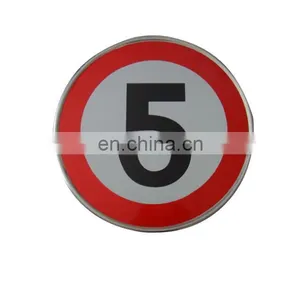 Custom Made Reflective Sheeting Circle Aluminum Road Warning Sign Highway Traffic Safety Signs thumbnail-1