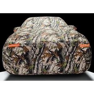 PU Coated Camouflage PEVA Add Cotton Fabric SUV Car Covers thumbnail-5