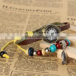 Wholesale Stainless Steel Genuine Charm Leather Wrist Watch thumbnail-3