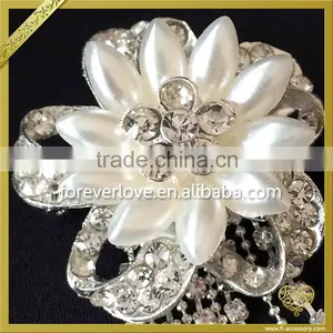 Fancy Acrylic Flower Brooch Bouquet Wedding Brooch for Women Dress FB-028 thumbnail-2