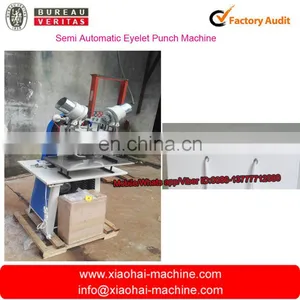 HAS VIDEO Two Heads Semi Automatic Eyelet Punch Machine For Bag thumbnail-2