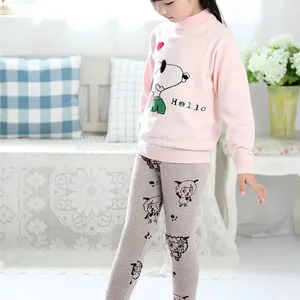 Winter Warm Baby Leggings Jacquard Print Trousers Soft Casual Wear Wholesale thumbnail-1
