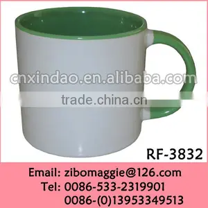 U Shape Glazed Hot Sale Ceramic Coffee Travel Mug With Good Quality Made in Zibo thumbnail-1