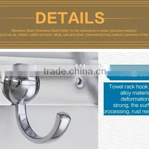 Wesda 90 Degree Rotation Hotel Bathroom Tmetal Towel Shelf Wall Hook 133 thumbnail-6