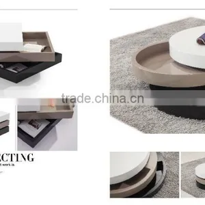 2016 MODERN WOODEN FRAME WHITE COFFEE TABLE LIVINGROOM USAGE thumbnail-3