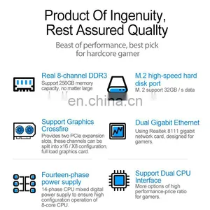 X79 Dual s8 Desktop Dual Xeon Motherboard Integrated SATA3 Ports High Speed 6Gbps thumbnail-4