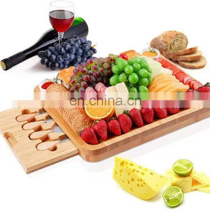 Top Seller High Quality Multifunction Durable Premium Bamboo Cheese Board thumbnail-2