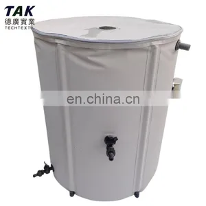 750L Foldable Pop up Rain Barrel Stand up Flexible Water Tank Rain Storage Collapsible Reservoir Water Tank With Diverter thumbnail-2