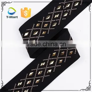 High Quality Spandex Decorative Color Textile Jacquard Fabric Elastic Band thumbnail-4