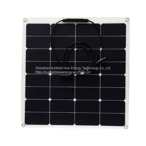 Solar Panel 50W 55W 60W 18V Flexible Solar Module Custom Shape Size Output Power Volt thumbnail-1
