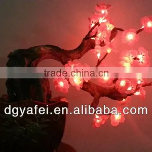 Home Decoration Lighted LED Fake Beach Blossom Bonsai Tree thumbnail-1
