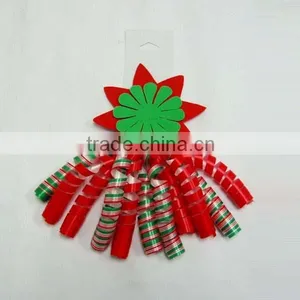 HOT Sale !Curly Ribbon Bow With Clip For Girls Kids Hair Decoration thumbnail-2