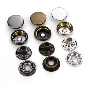Custom Printing Round Press Spring Four Part Snap Button for Clothing Leather 405#17mm thumbnail-1