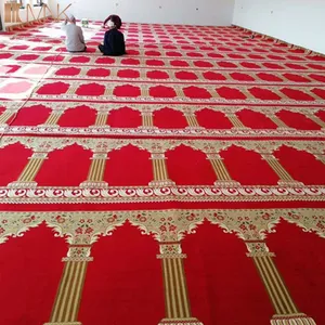 Yamei Lagend Red Color Machine Made Prayer Carpets thumbnail-5