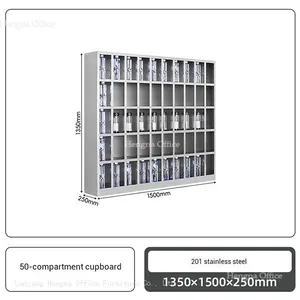 304 Stainless Steel 40 Hole Commercial Cup Rack Cabinet With Silent Bumpers, Breakroom Organization Solution OEM/ODM Supported thumbnail-4