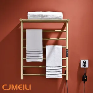 Bathroom Electric Heated Towel Rack, Towel Warmer for Bathroom, Wall Mounted Stainless Steel,5 Colours thumbnail-2