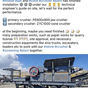PE600x900 Jaw Crusher for 100TPH Stone Crusher Machine, Building Construction & Civil Engineering for Quarry Crushing Plant Aggregates Machine thumbnail-1