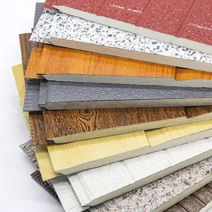 PU Foam Sandwich Panels Roof Fireproof Insulated Sandwich Wall Panel Building Boards of Metal Siding thumbnail-3