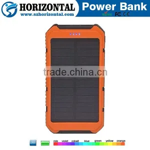 Newest 10000mah Dual Usb Charger Solar Power Bank for Cell Phones thumbnail-3