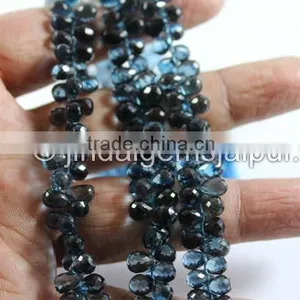 Wholesale London Blue Topaz Faceted Drop Beads thumbnail-2