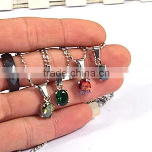 Handmade Designer Gemstone Pendant Pave Diamond Gemstone Pendant Jewelry thumbnail-5